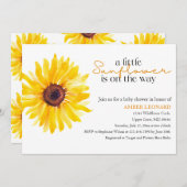 Sunflower Baby Shower Invitation | Editable Floral Einladung (Vorne/Hinten)