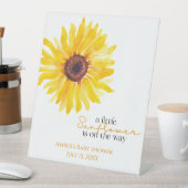 Sunflower Baby Shower Pedestal Sign Sockelschild (In Situ)