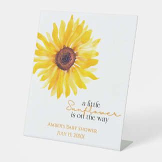 Sunflower Baby Shower Pedestal Sign Sockelschild