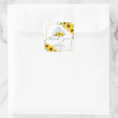 Sunflower Baby Shower Tee Party Vielen Dank für Ih Quadratischer Aufkleber (Tasche)
