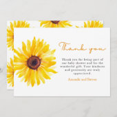 Sunflower Baby Shower Thank You Card Dankeskarte (Vorne/Hinten)