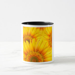 Sunflower Background Mug Tasse