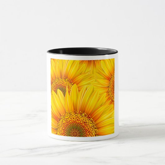 Sunflower Background Mug Tasse