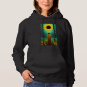 Sunflower Basket Flower Spring Meadow Green Natura Hoodie (Vorderseite)