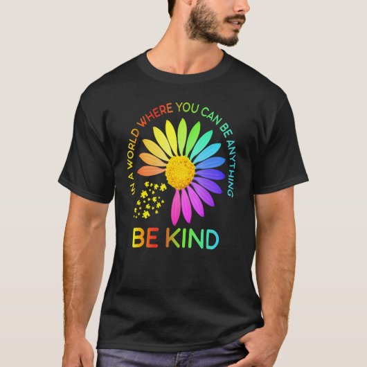 Sunflower Be Kind Puzzle Support Autism Awareness  T-Shirt (Vorderseite)