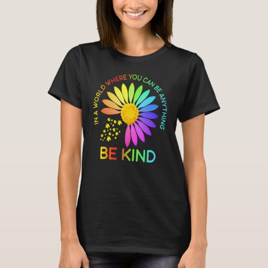 Sunflower Be Kind Puzzle Support Autism Awareness  T-Shirt (Vorderseite)