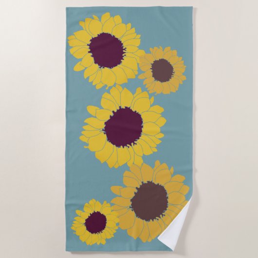 Sunflower Beach Towel Strandtuch (Vorderseite)