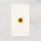 Sunflower Bee Baby Shower Book Request Card Visitenkarte (Rückseite)