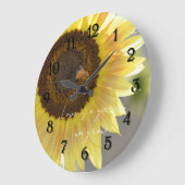 Sunflower Bee Photography   Große Wanduhr (Winkel)