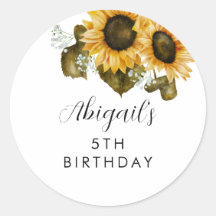 Sunflower Birthday Party Gefallen