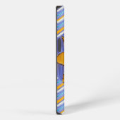 Sunflower Blue Chevron iPhone Hülle (Rechte Seite)