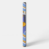 Sunflower Blue Chevron iPhone Hülle (Linke Seite)