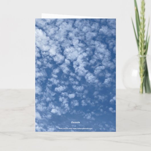 SUNFLOWER BLUE CLOUD SKY ANNIVERSARY GREETCARD KARTE (Rückseite)
