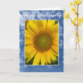 SUNFLOWER BLUE CLOUD SKY ANNIVERSARY GREETCARD KARTE (Gelbe Blume)
