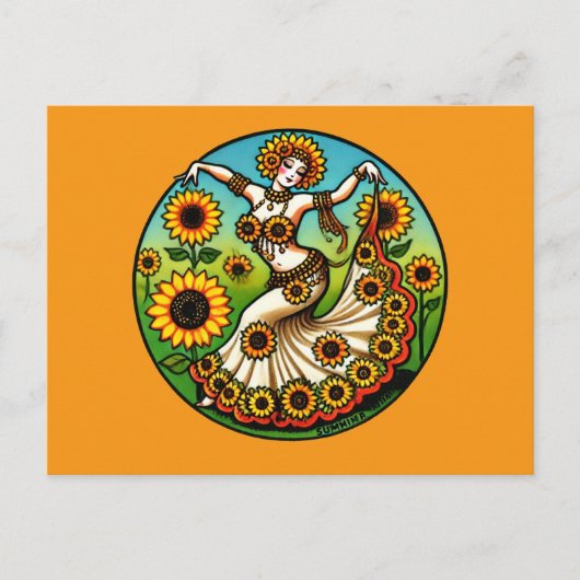Sunflower Bly Dancer Postkarte (Vorderseite)