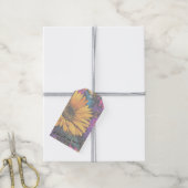 Sunflower Botanical Acrylic Painted Floral Geschenkanhänger (Mit Garn)