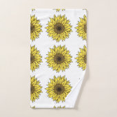 Sunflower, botanical, gift for women badhandtuch set (Handtuch)