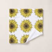 Sunflower, botanical, gift for women badhandtuch set (Waschlappen)