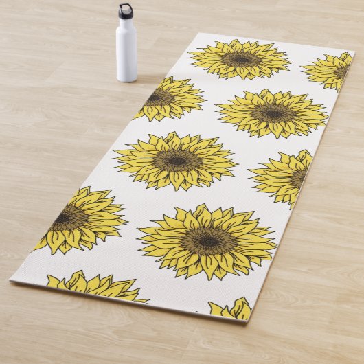 Sunflower, botanical, gift for women yogamatte (Beispiel)