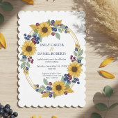 Sunflower Botanical Wedding Invitation Einladung
