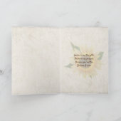 Sunflower bouquet and teddy bear thinking of you karte (Innenseite)