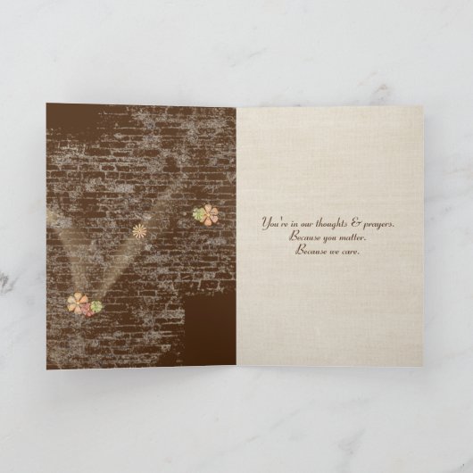 Sunflower Bouquet auf Brick Karte (Innenseite)