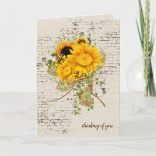Sunflower Bouquet auf Brick Karte