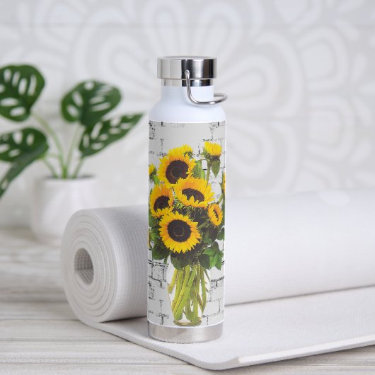 Sunflower Bouquet auf Brick Trinkflasche (Yoga)