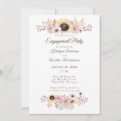 Sunflower Bouquet Engagement Party Einladung (Vorderseite)