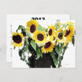 Sunflower Bouquet Kalenderkarte Postkarte (Vorne/Hinten)