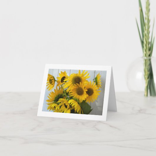 Sunflower Bouquet Karte (Vorderseite)