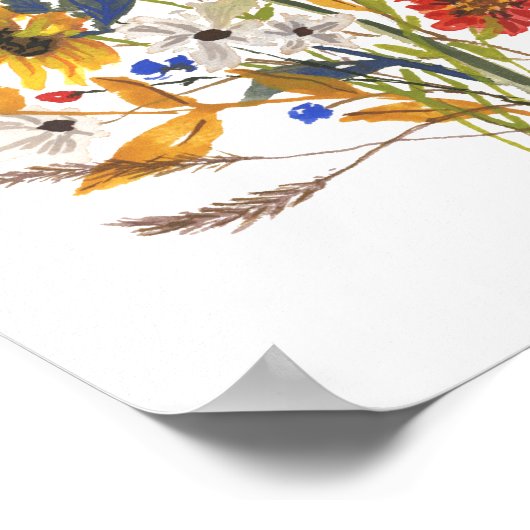 Sunflower Bouquet Kunstdrucken Poster (Ecke)