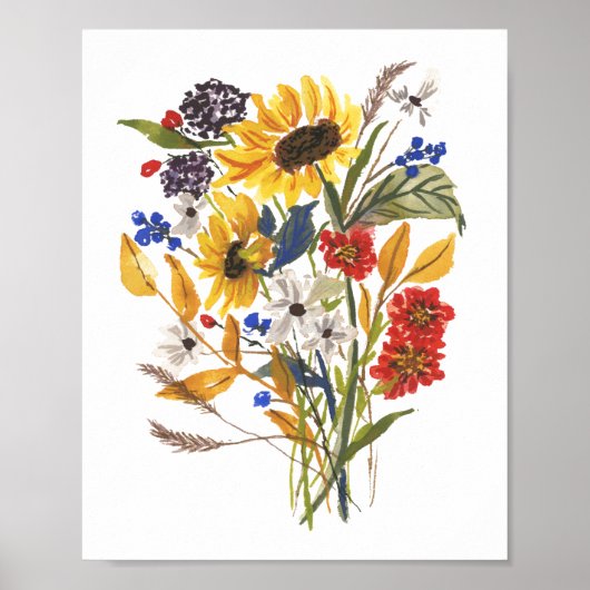 Sunflower Bouquet Kunstdrucken Poster (Vorne)