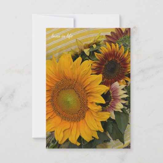 Sunflower Bouquet Mitteilungskarte (Vorderseite)