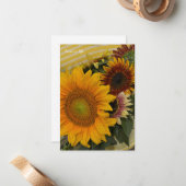 Sunflower Bouquet Mitteilungskarte (Vorderseite/Rückseite Beispiel)