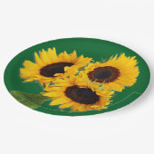 Sunflower Bouquet Pappteller (Schrägansicht)