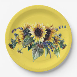 Sunflower Bouquet Pappteller