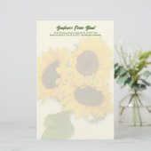 Sunflower Bouquet Personal Business Paper Briefpapier (Stehend Vorderseite)