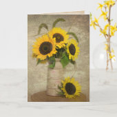 Sunflower bouquet thinking of you karte (Gelbe Blume)