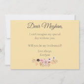 Sunflower Bouquet werden Sie meine Bridesmaid sein Einladung (Rückseite)