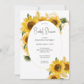 Sunflower Bouquets Brautparty Einladung (Vorderseite)