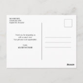 Sunflower Brautparty by Mail Vielen Dank Postkarte (Rückseite)