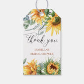 Sunflower Brautparty Vielen Dank Geschenkanhänger (Vorderseite)