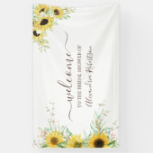 Sunflower Bridal Polterabend Willkommensbanner Banner (Vertikal)