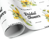 Sunflower Bridal Shower  Geschenkpapier (Rolleneckpunkt)