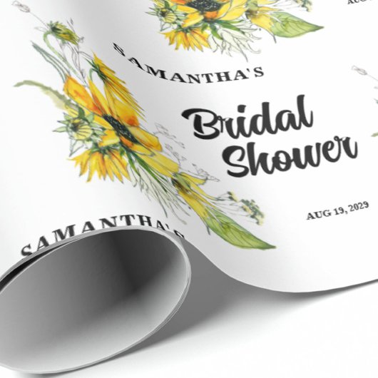 Sunflower Bridal Shower  Geschenkpapier