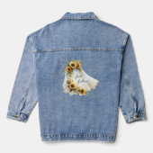 Sunflower Bridal Veil Denim Jacket Personalisierun Jeansjacke (Rückseite)
