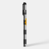Sunflower Buffalo Plaid iPhone Hülle (Linke Seite)