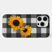 Sunflower Buffalo Plaid iPhone Hülle (Rückseite (Horizontal))