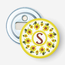 Sunflower Button Bottle Opener Flaschenöffner